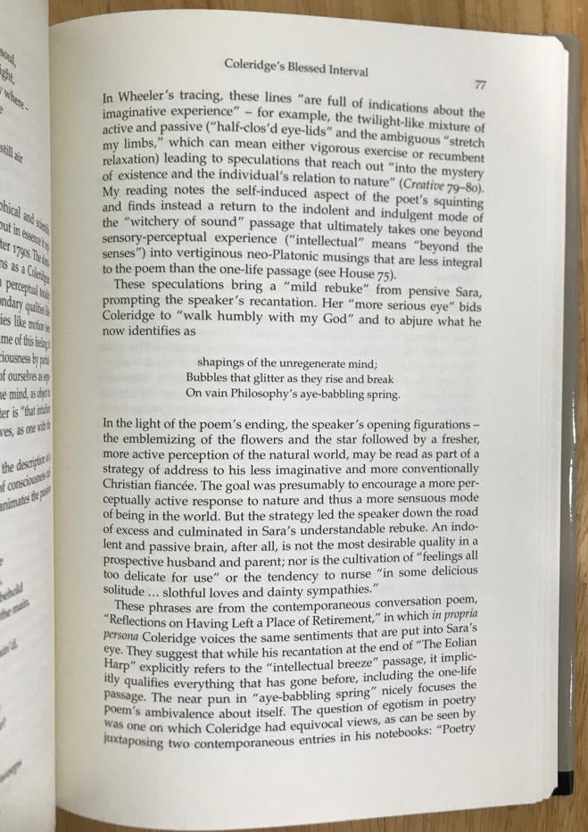 The Language of the Senses: Sensory-Perceptual Dynamics in Wordsworth, Coleridge, Thoreau, Whitman, and Dickinson