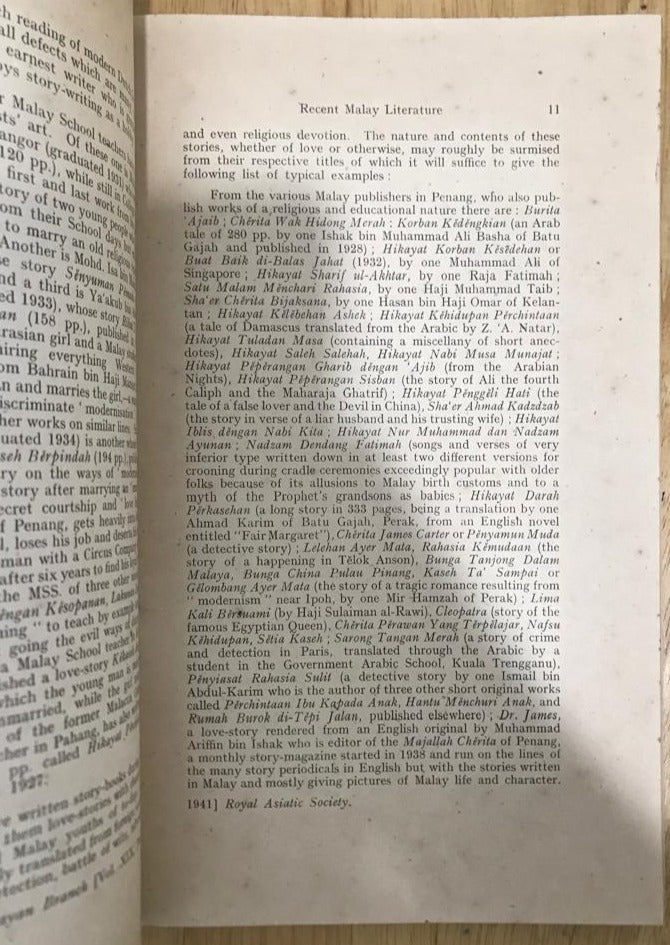 MBRAS Journal, February 1941, Part 1